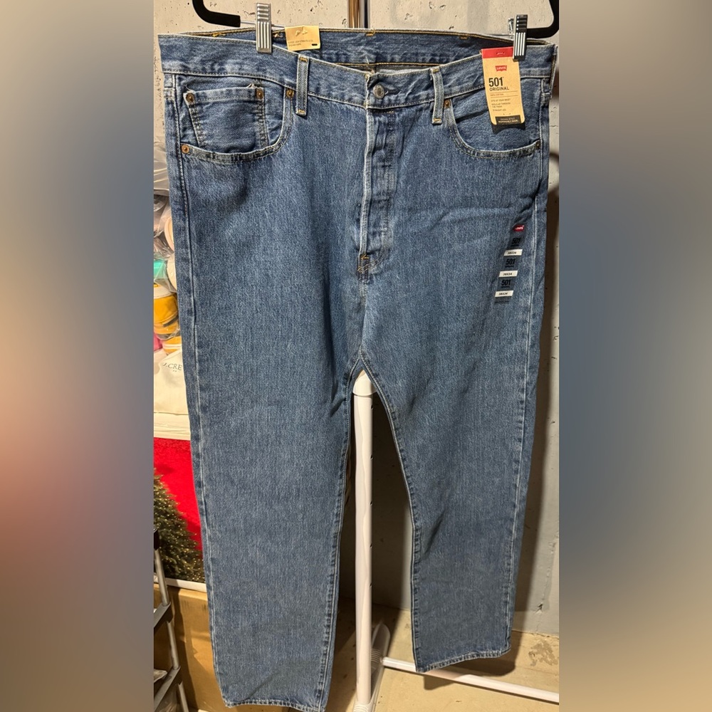 Levi's 501 Men's Original Blue Jeans Straight leg W38 x L34 Red Label